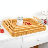 Rustic Weave Rattan Design Tray