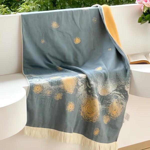 Midnight Swirls Cotton Towel