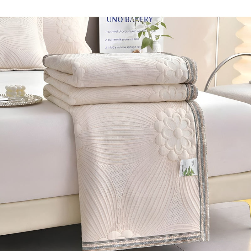 Floral Pattern Cotton Coverlet