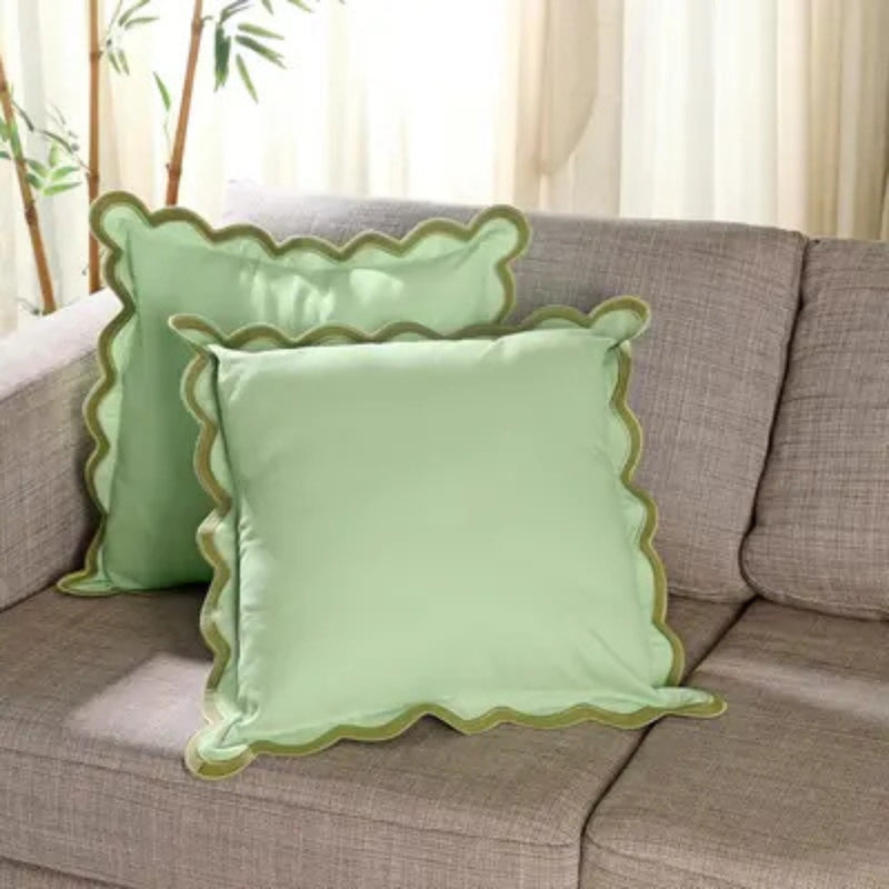 Wave Edge Cotton Cushion Cover