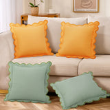 Wave Edge Cotton Cushion Cover