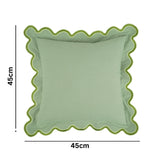 Wave Edge Cotton Cushion Cover