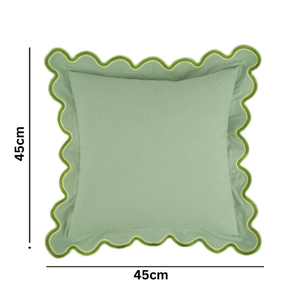 Wave Edge Cotton Cushion Cover
