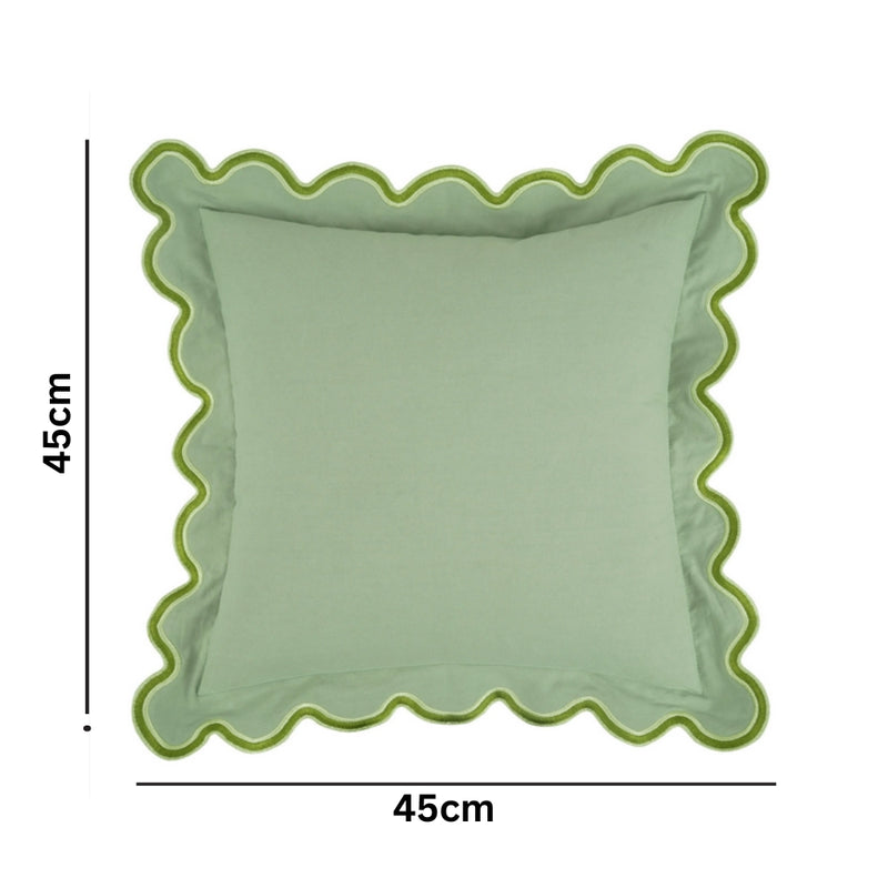 Wave Edge Cotton Cushion Cover