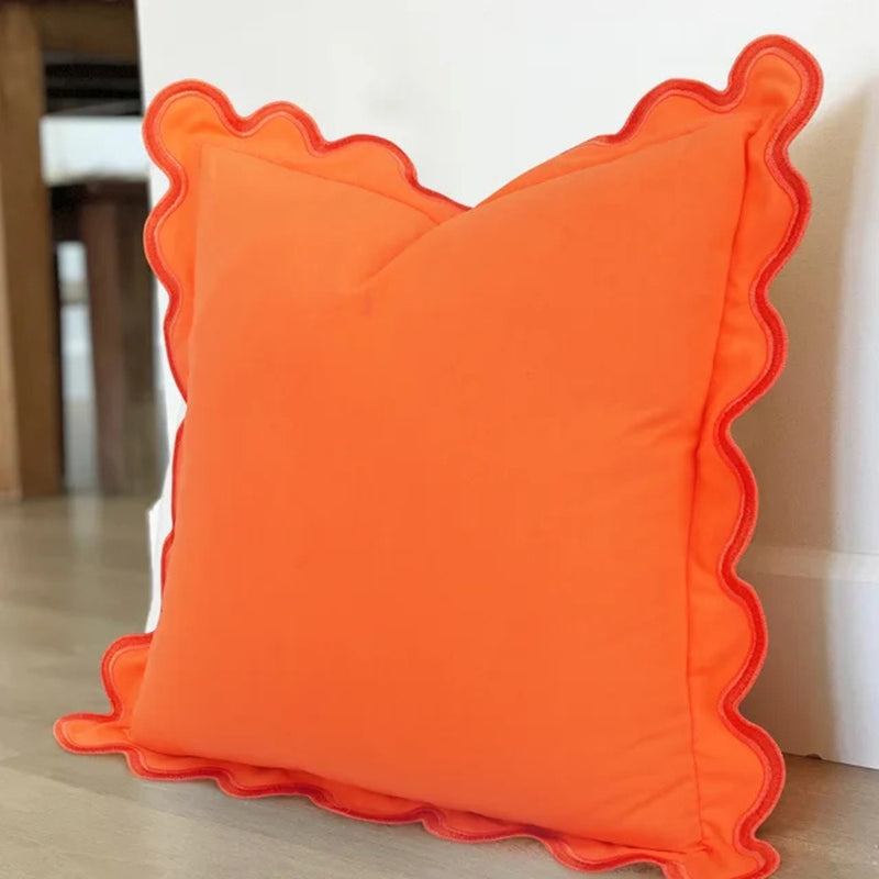 Wave Edge Cotton Cushion Cover