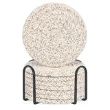 Woven Whirl Coaster Set | 8Pcs Set