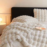 Rabbit Faux-Fur Blanket Throw