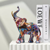 Artistic Elephant Graffiti Figurine